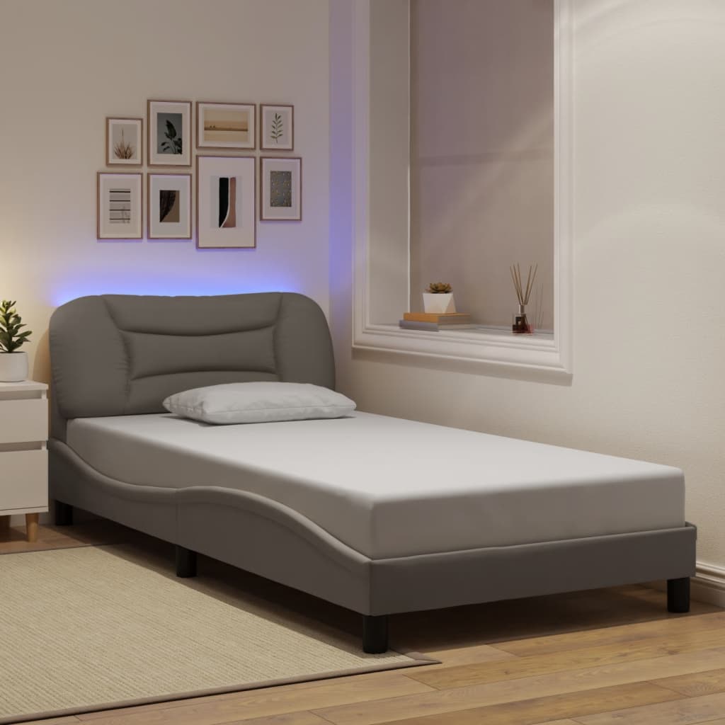 Okvir kreveta s LED-om bez madraca Hvar 100 x 200 cm od tkanine
