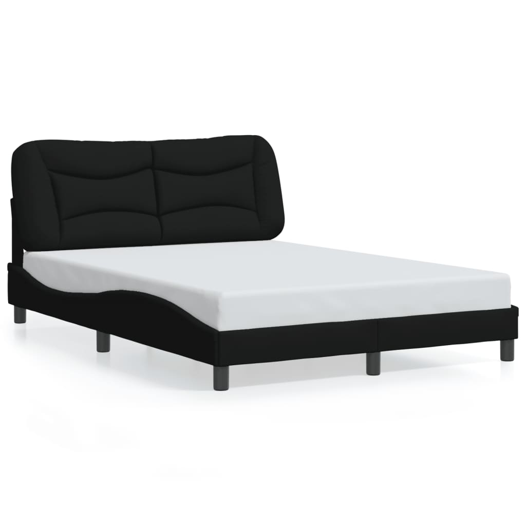 Okvir kreveta s LED-om bez madraca Hvar crni 140 x 190 cm od tkanine