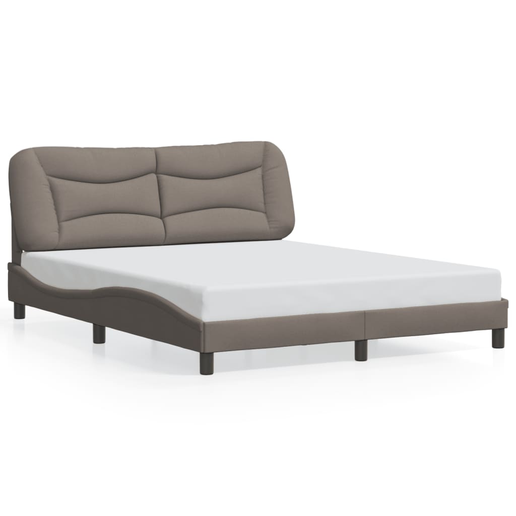 Okvir kreveta s LED-om bez madraca Hvar Taupe 160x200 cm tkanina