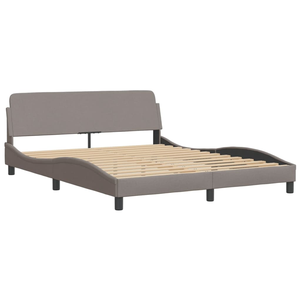 Okvir kreveta s LED-om bez madraca Hvar Taupe 160x200 cm tkanina