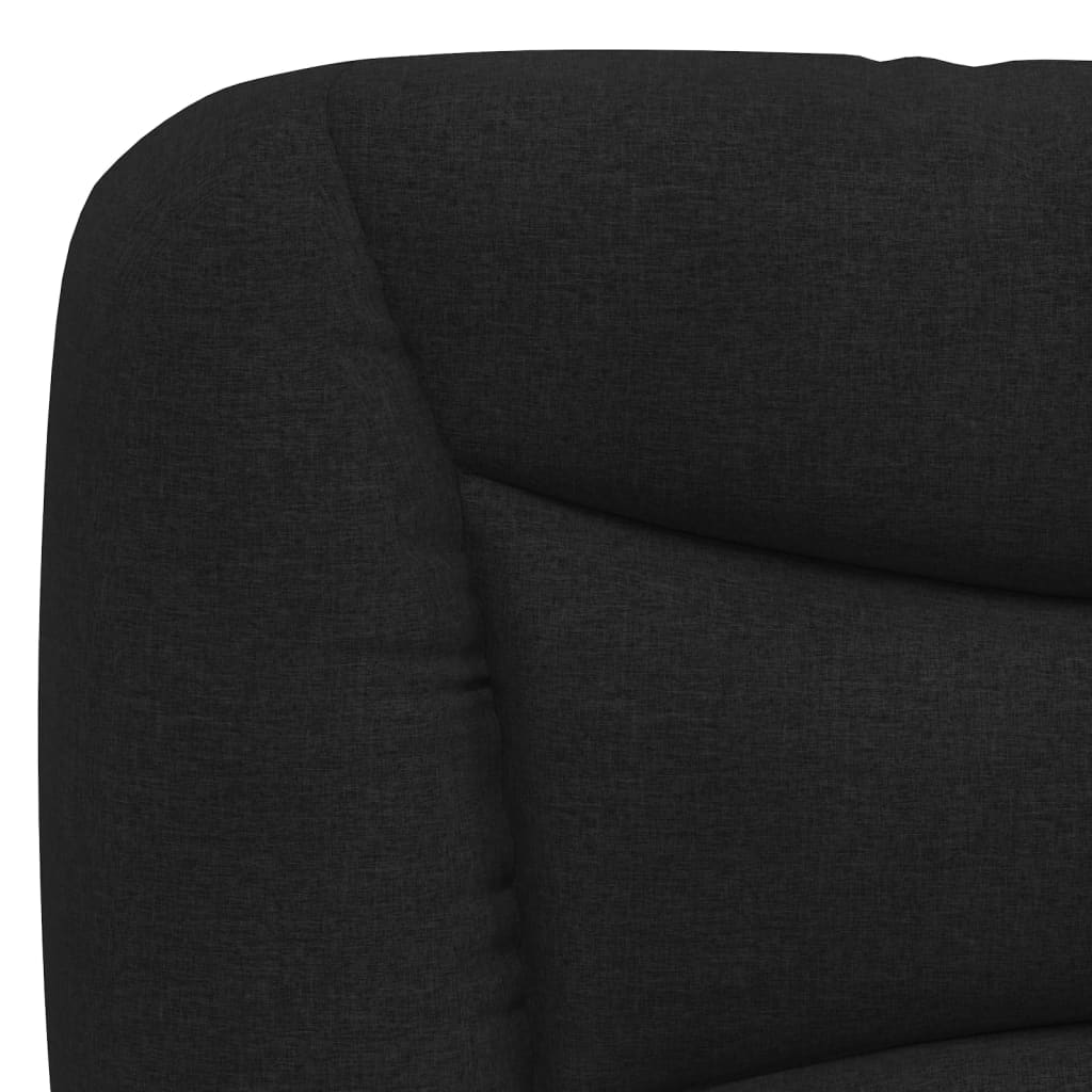 Okvir kreveta s LED-om bez madraca Hvar crni 180x200 cm od tkanine