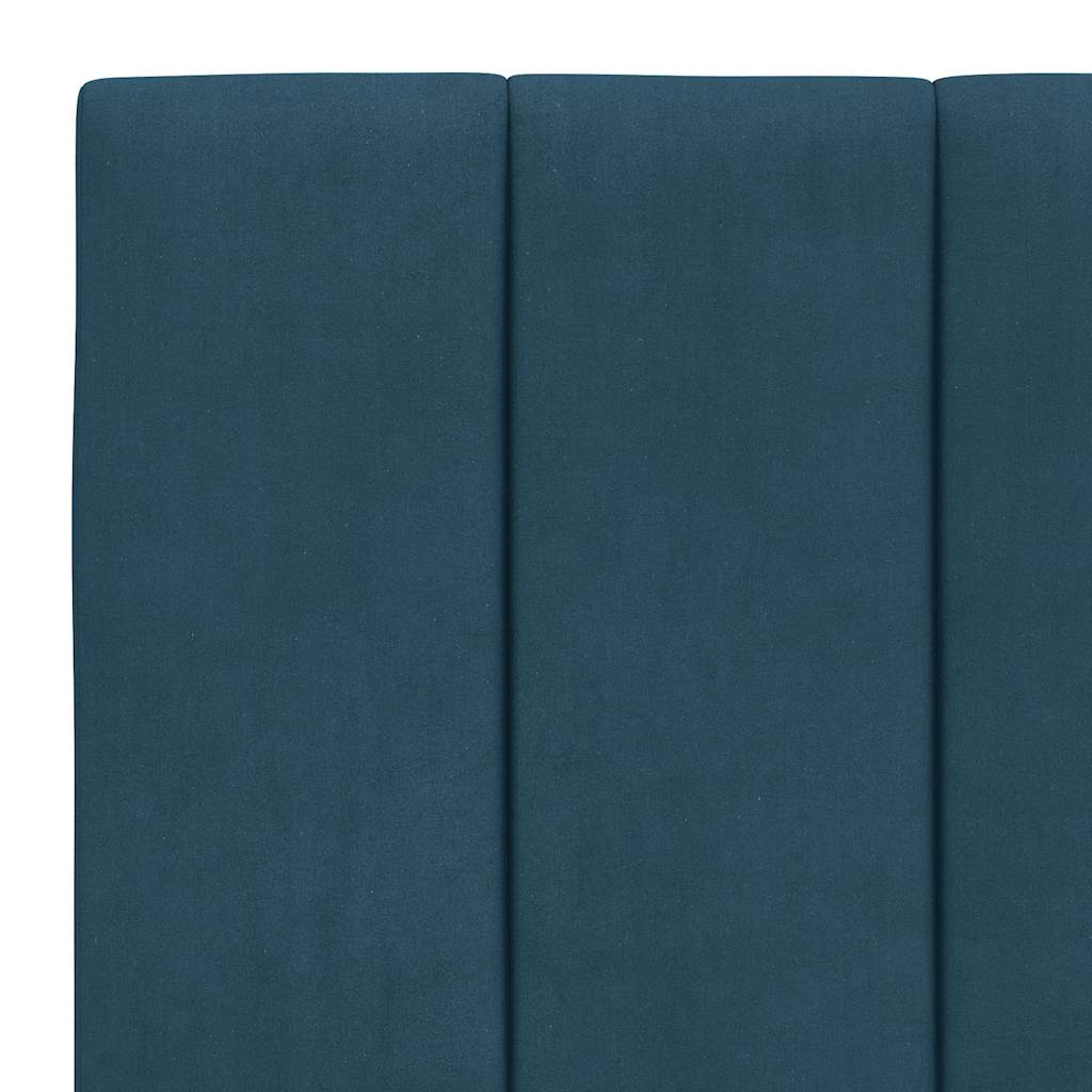 Okvir kreveta s LED-om bez madraca Hanko plavi 90 x 190 cm baršunasti