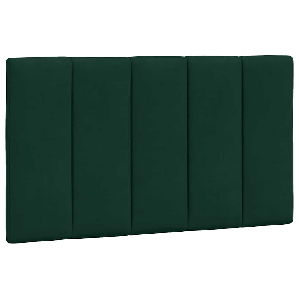 Okvir kreveta s LED-om bez madraca Hanko tamnozeleni 90x200 cm baršunasti