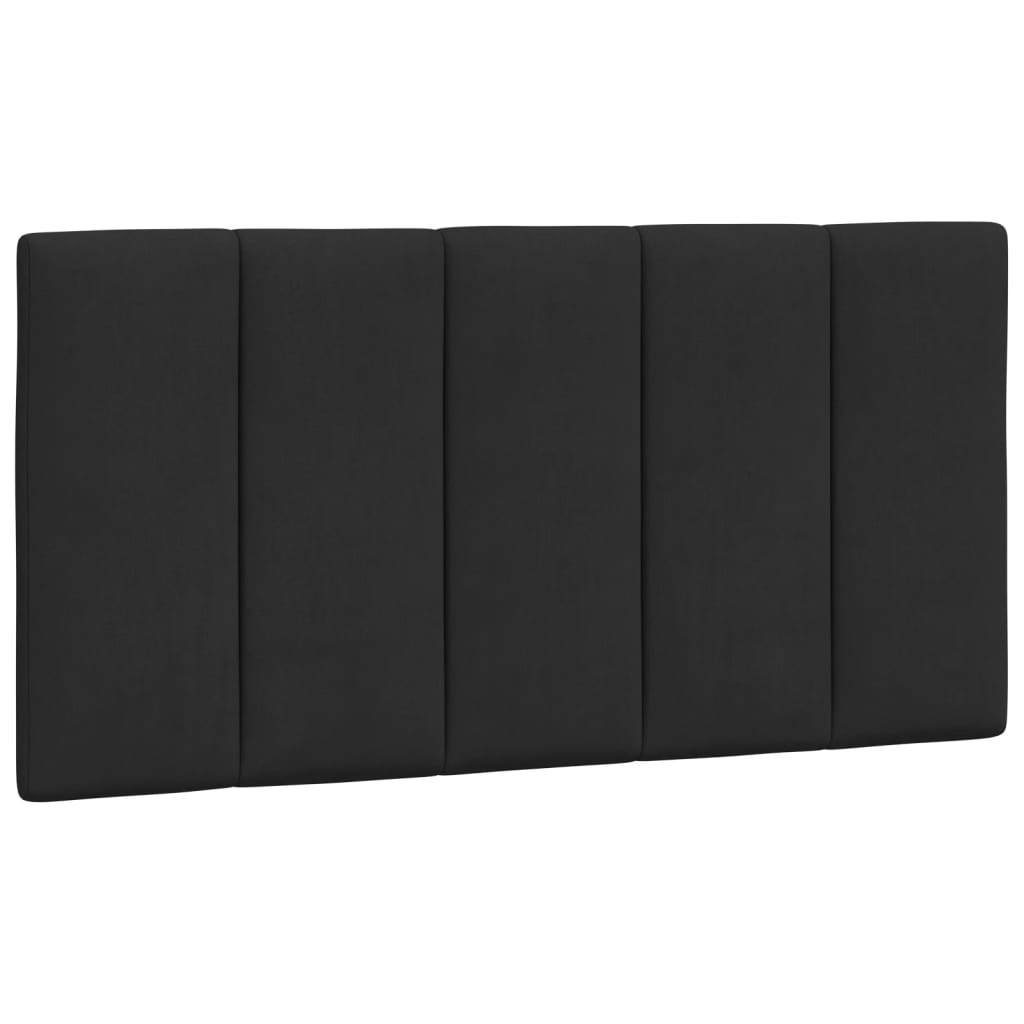 Okvir kreveta s LED-om bez madraca Hanko crni 100 x 200 cm baršunasti
