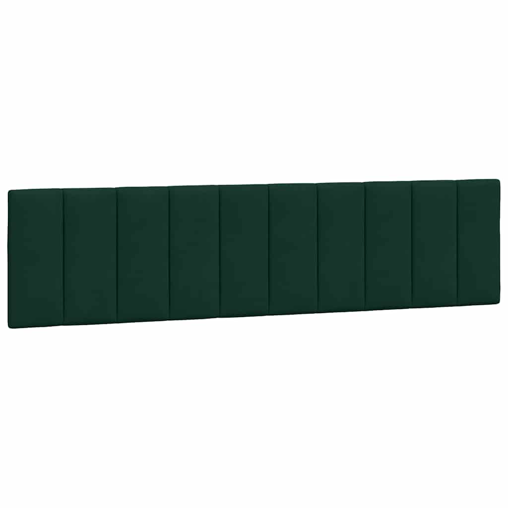 Okvir kreveta s LED-om bez madraca Hanko tamnozeleni 200x200 cm baršunasti
