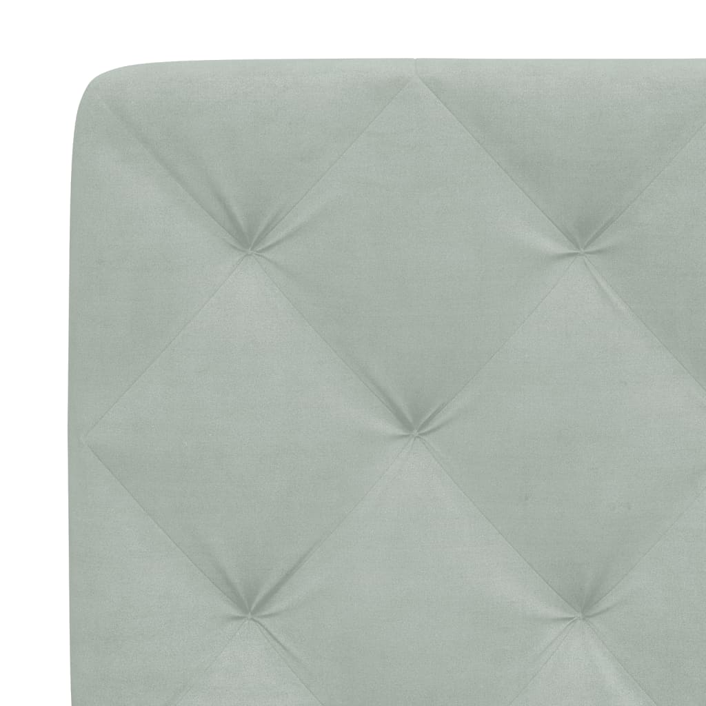 Okvir kreveta s LED-om bez madraca svjetlosivi 80x200 cm baršunasti