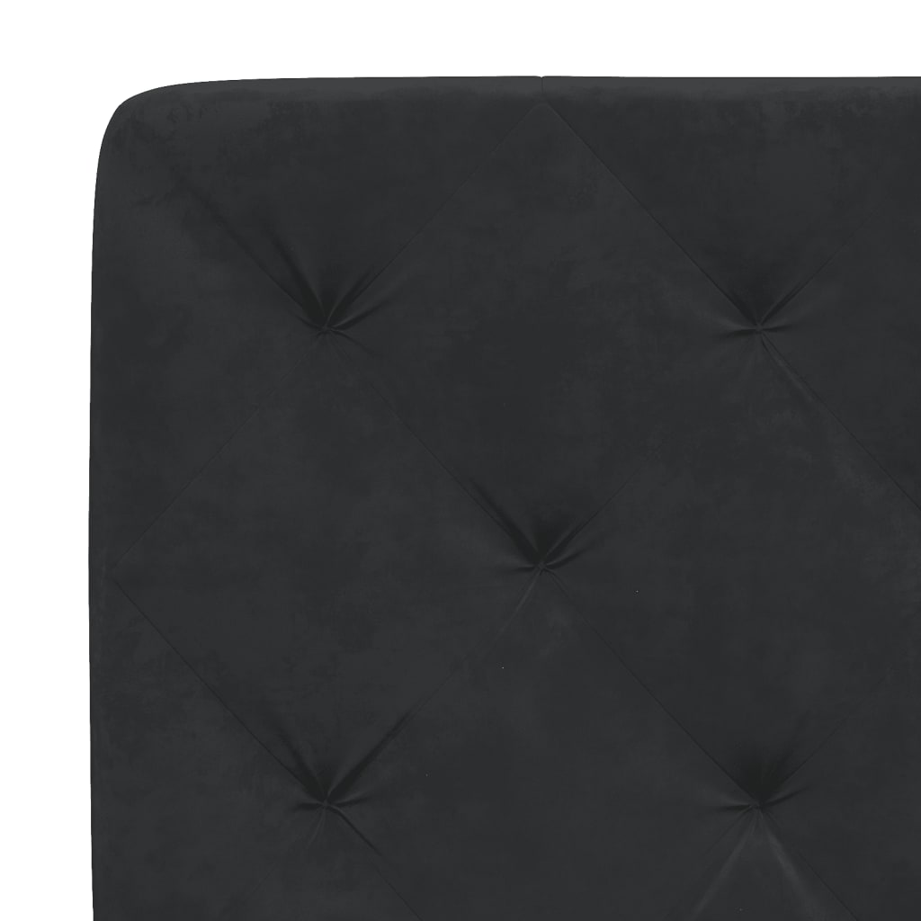 Okvir kreveta s LED-om bez madraca crni 200 x 200 cm baršunasti