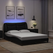Okvir kreveta s LED-om bez madraca Hvar crni 120 x 200 cm