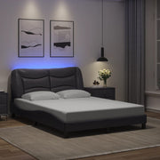Okvir kreveta s LED-om bez madraca Hvar sivi 140 x 190 cm