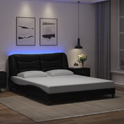 Okvir kreveta s LED-om bez madraca Hvar crni 160 x 200 cm