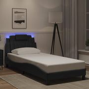 Okvir kreveta Viana s LED-om bez madraca crni 80 x 200 cm