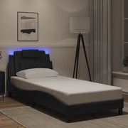 Okvir kreveta Viana s LED-om bez madraca crni 90 x 200 cm