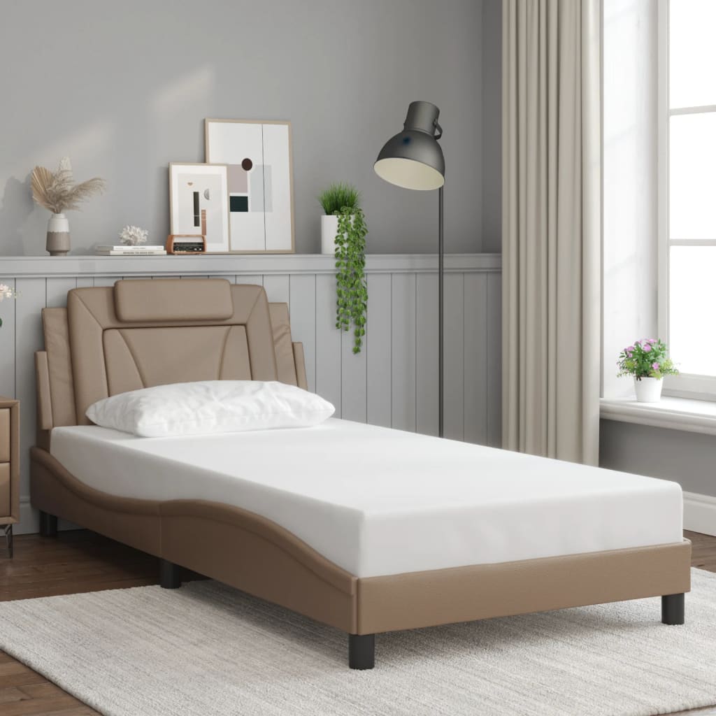 Okvir kreveta Viana s LED-om bez madraca cappuccino 100x200 cm