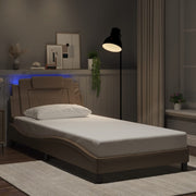 Okvir kreveta Viana s LED-om bez madraca cappuccino 100x200 cm