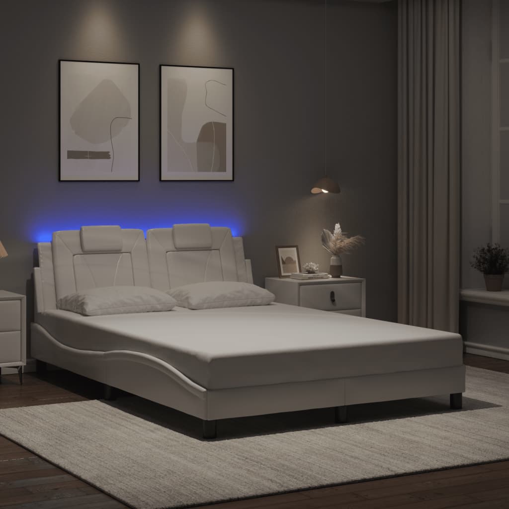 Okvir kreveta Viana s LED-om bez madraca bijeli 120 x 200 cm