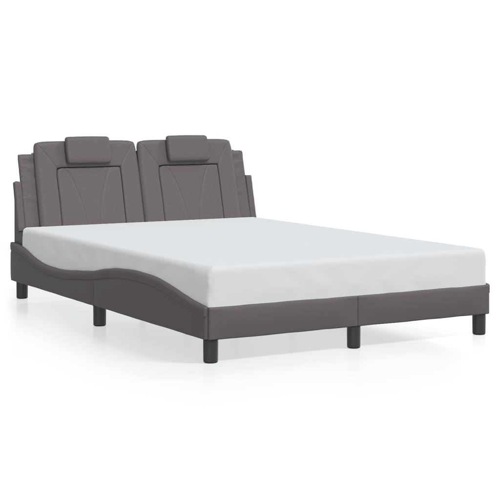 Okvir kreveta Viana s LED-om bez madraca sivi 140 x 190 cm
