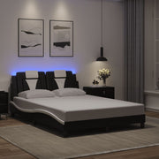 Okvir kreveta Viana s LED-om bez madracacrno-bijeli 140 x 190 cm