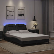 Okvir kreveta Viana s LED-om bez madraca sivi 140 x 200 cm