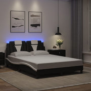 Okvir kreveta Viana s LED-om bez madracacrno-bijeli 140 x 200 cm