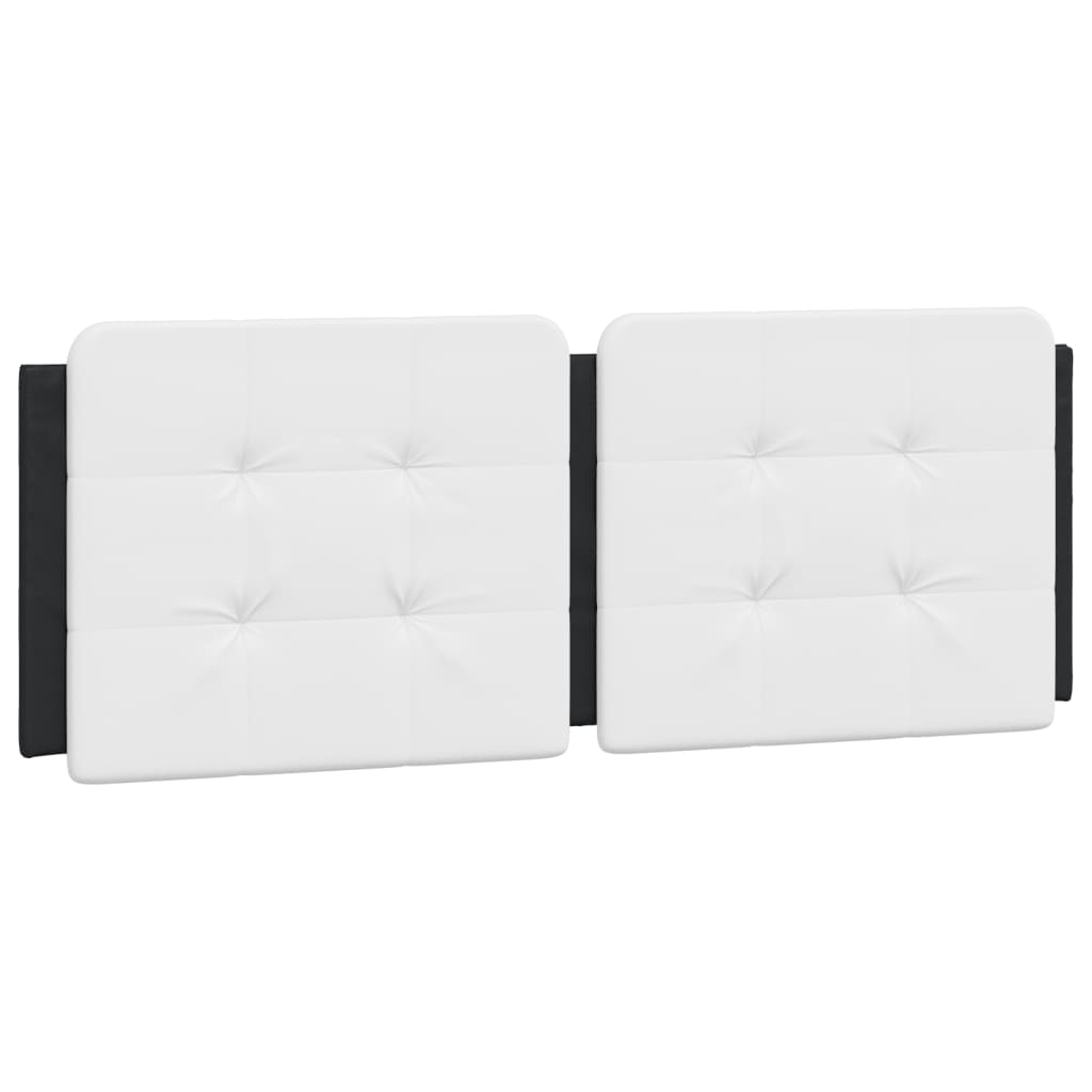 Okvir kreveta s LED-om bez madraca Zadar crno-bijeli 140 x 190 cm