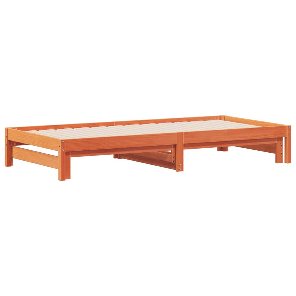 Dnevni krevet na razvlačenje voštano smeđi 90x200 cm