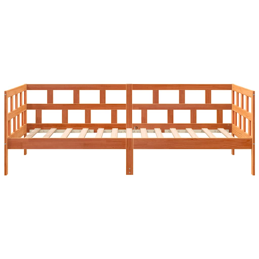 Dnevni krevet bez madraca voštano smeđi 80 x 200 cm od borovine