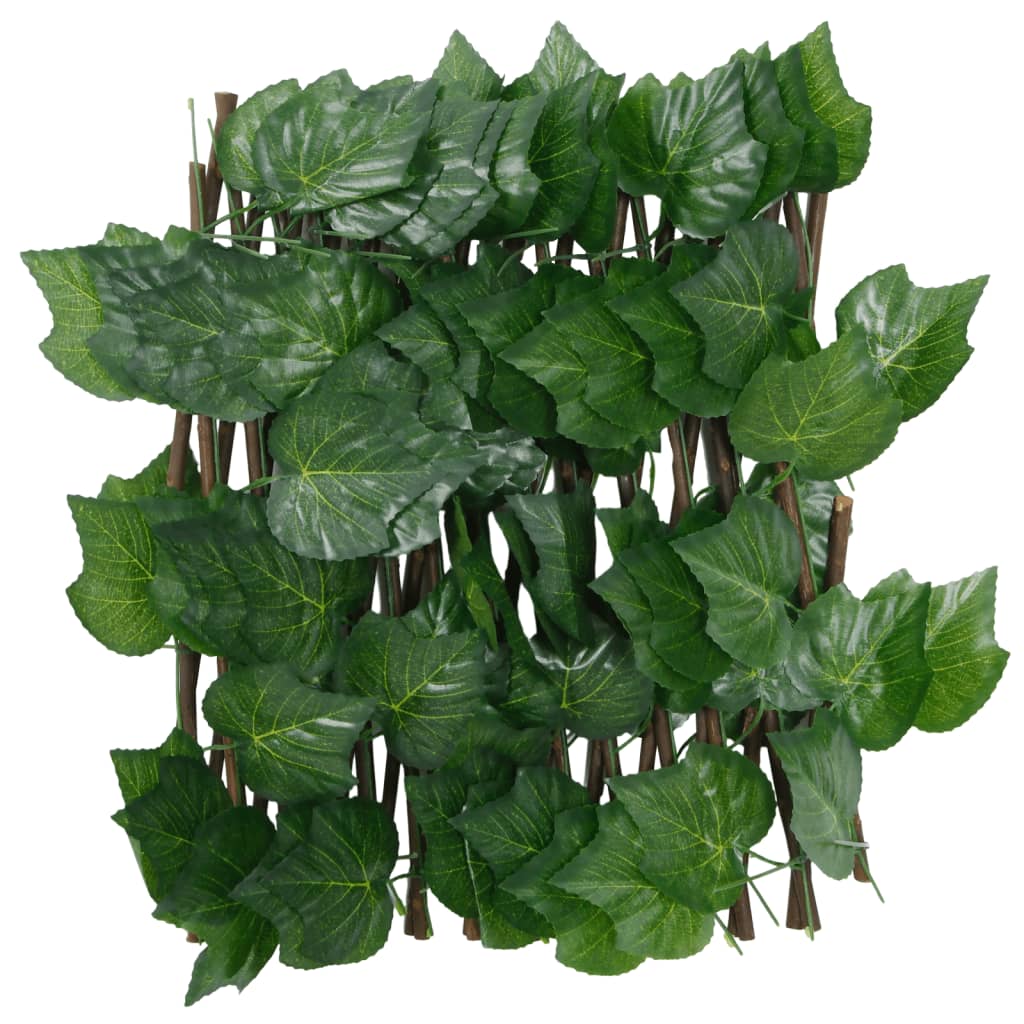 Proširiva rešetka od lažnog lišća grožđa zelena 180x20 cm