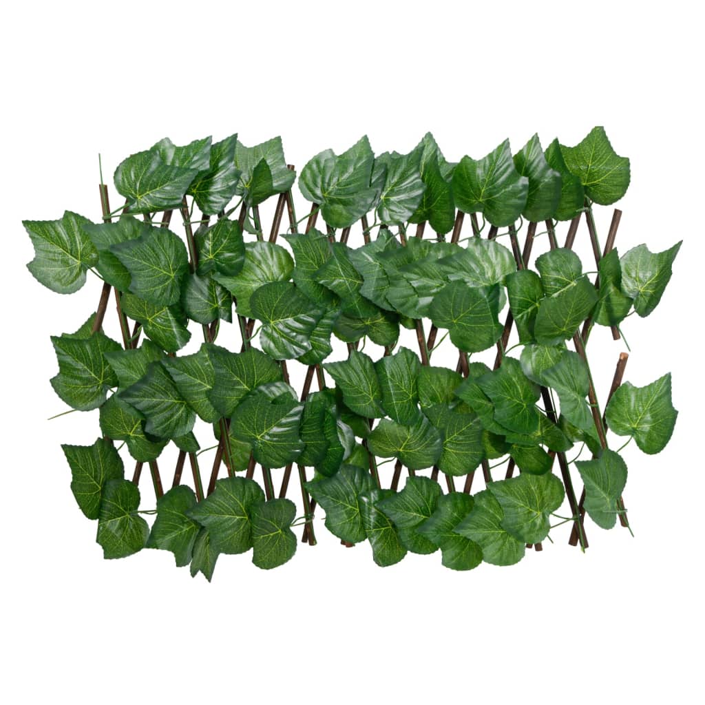 Proširiva rešetka od lažnog lišća grožđa zelena 5 kom 180x20 cm
