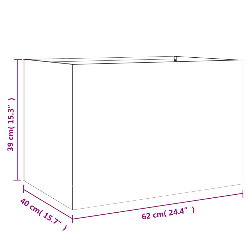 Sadilica crna 62 x 40 x 39 cm od čelika