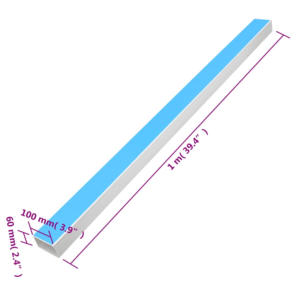 Kanalice za kabele samoljepljive 100x60 mm 10 m PVC