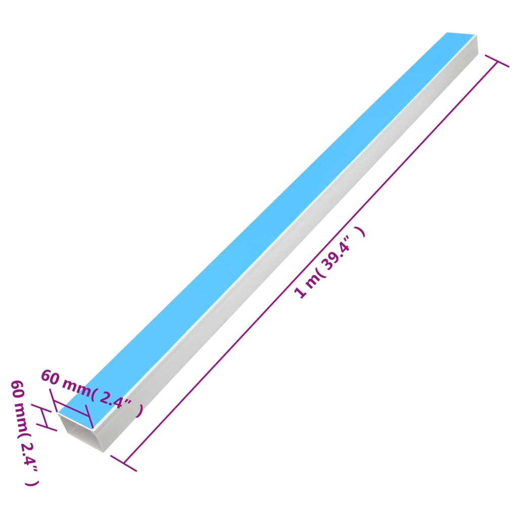 Kanalice za kabele samoljepljive 60 x 60 mm 30 m PVC