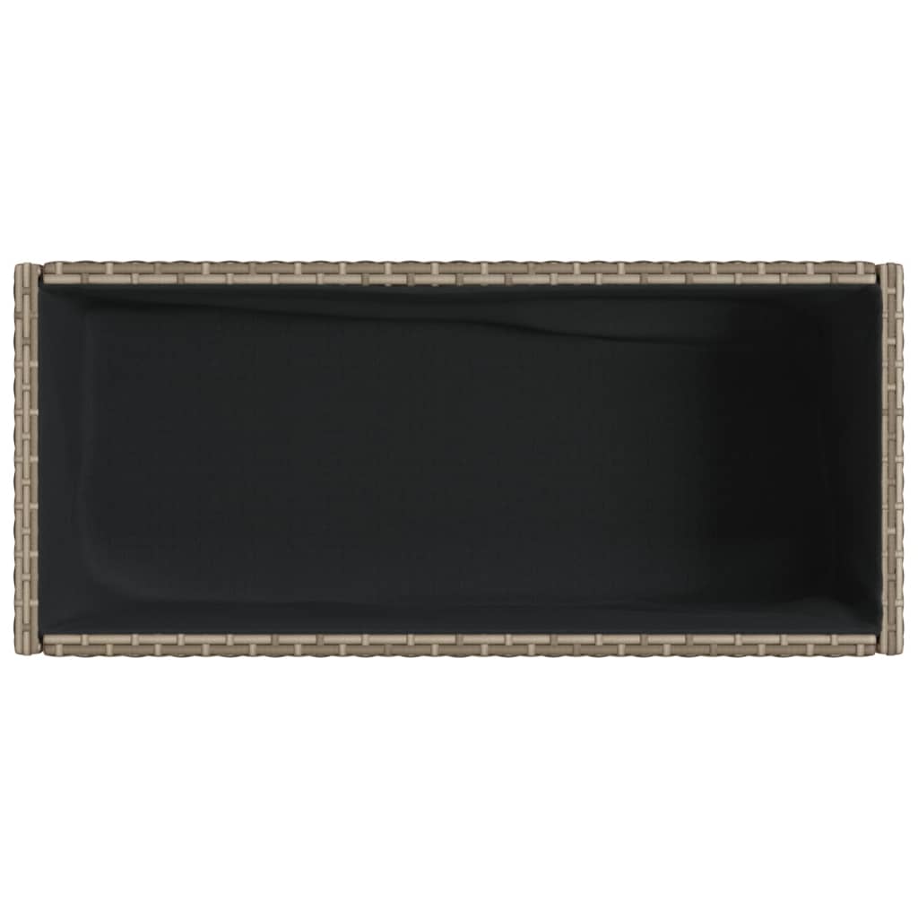 Vrtne sadilice s policom 2 kom sive 70 x 28 x 70 cm poliratan