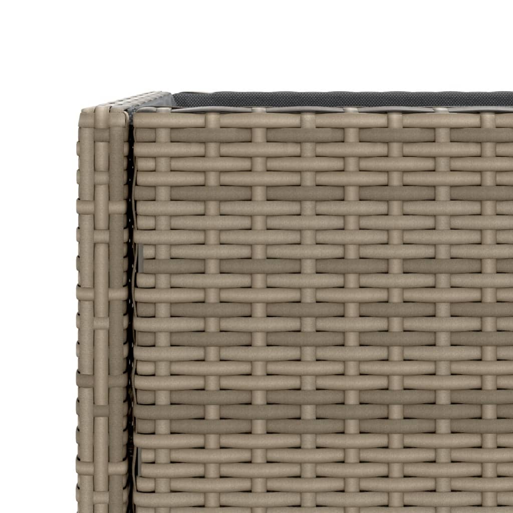 Vrtne sadilice s policom 2 kom sive 70 x 28 x 70 cm poliratan