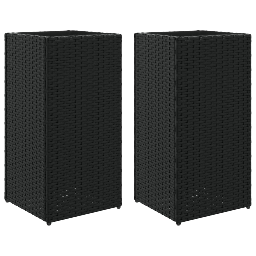 Vrtne sadilice 2 kom crna 30 x 30 x 60 cm od poliratana