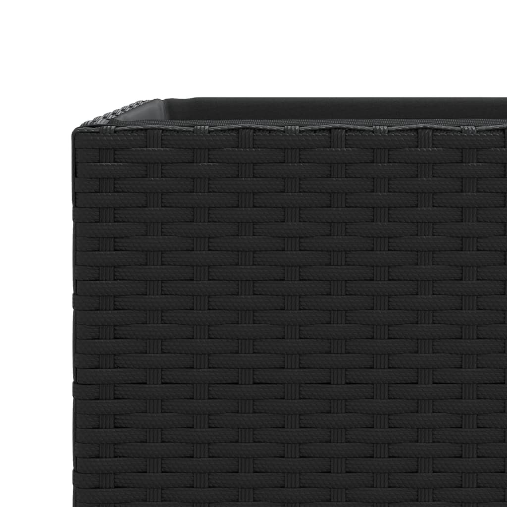 Vrtne sadilice 2 kom crna 40 x 40 x 80 cm od poliratana