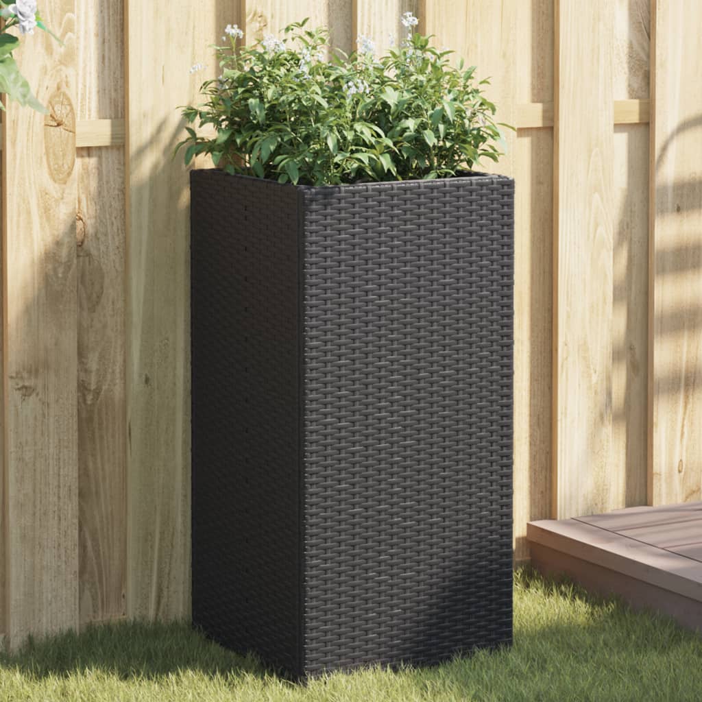 Vrtne sadilice 2 kom crna 40 x 40 x 80 cm od poliratana