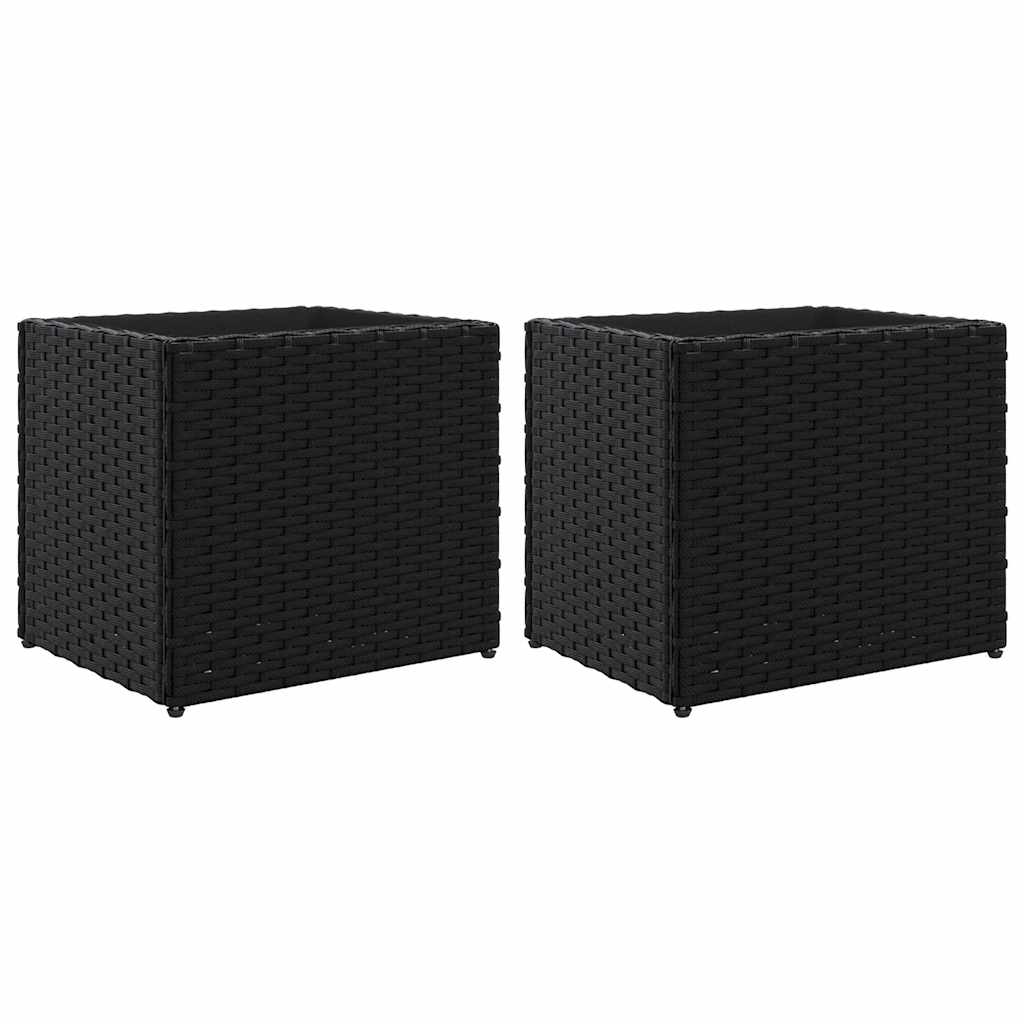 Vrtne sadilice 2 kom crna 36 x 30 x 32 cm od poliratana