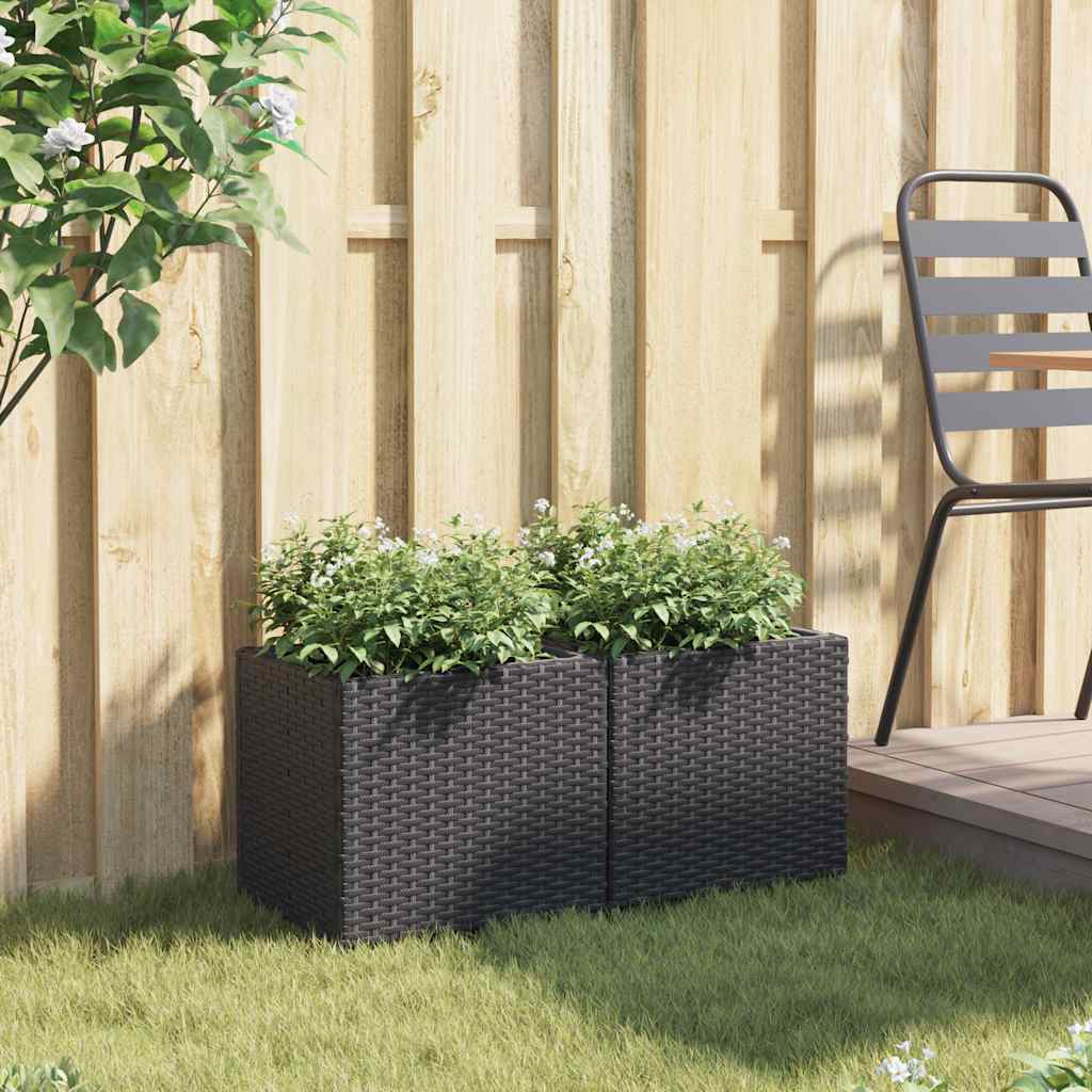 Vrtne sadilice 2 kom crna 36 x 30 x 32 cm od poliratana