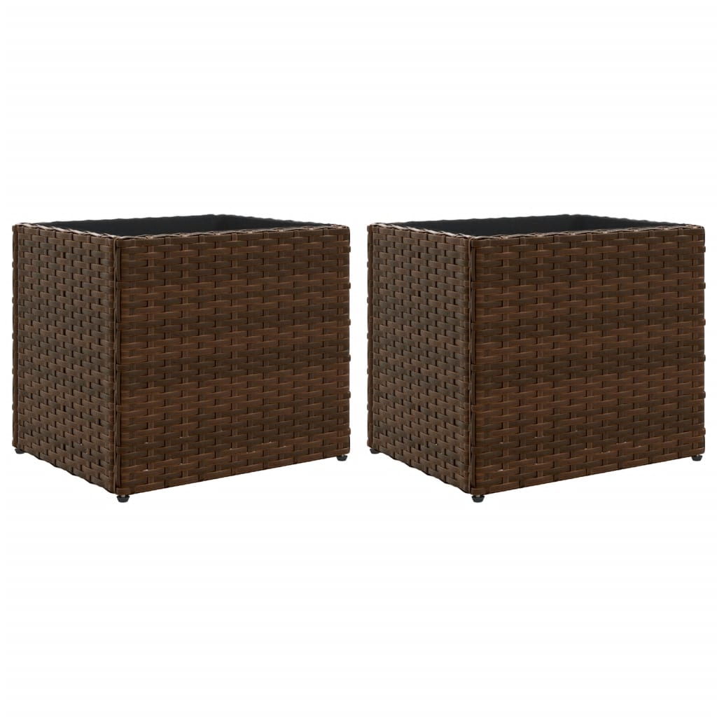 Vrtne sadilice 2 kom smeđa 36 x 30 x 32 cm od poliratana