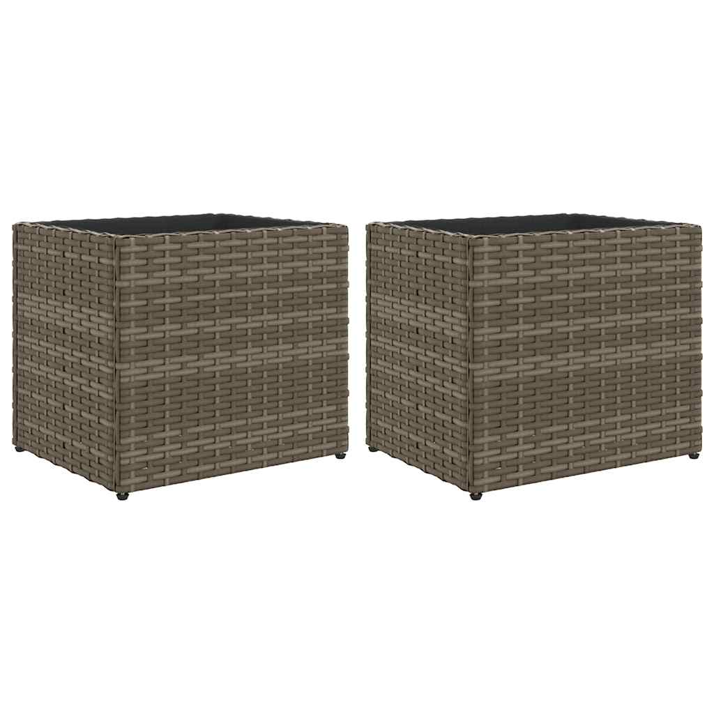 Vrtne sadilice 2 kom siva 36 x 30 x 32 cm od poliratana