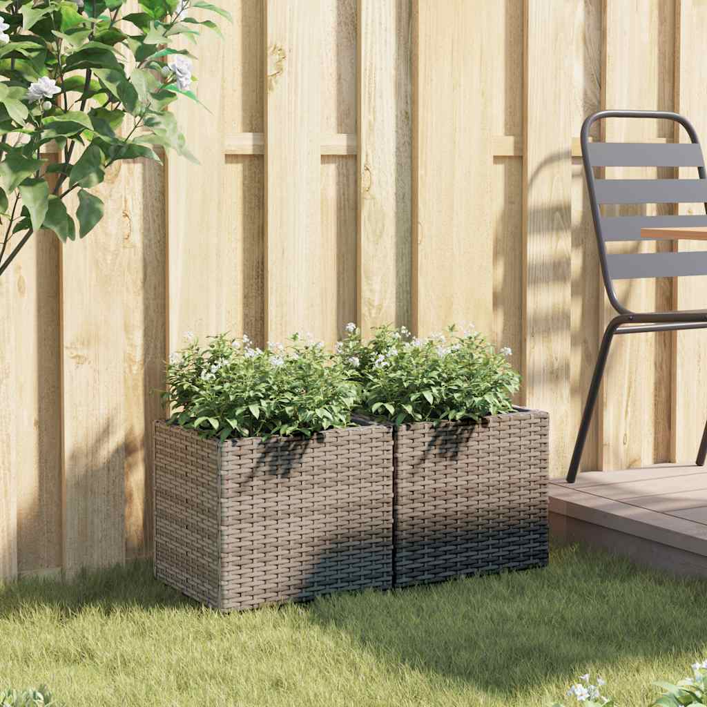 Vrtne sadilice 2 kom siva 36 x 30 x 32 cm od poliratana