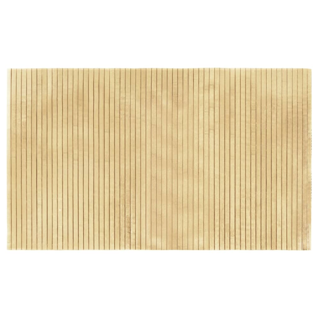 Tepih pravokutni svijetli prirodni 60 x 100 cm od bambusa