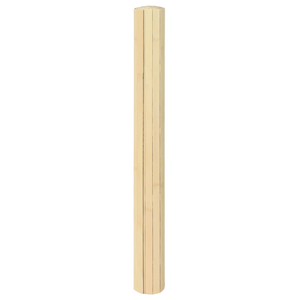 Tepih pravokutni svijetli prirodni 60 x 100 cm od bambusa