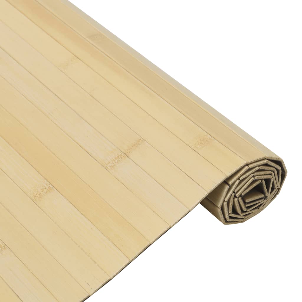 Tepih pravokutni svijetli prirodni 60 x 100 cm od bambusa