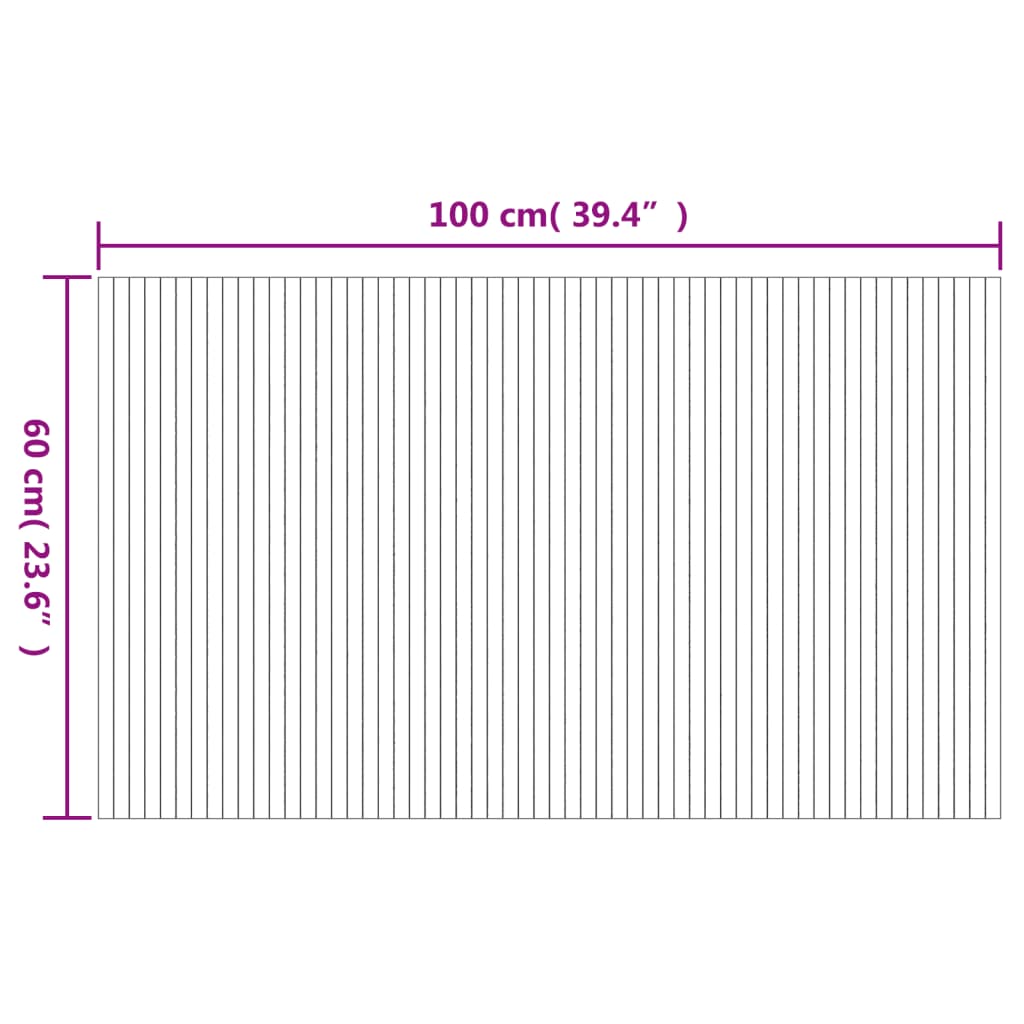 Tepih Pravokutni sivi 60x100 cm bambus