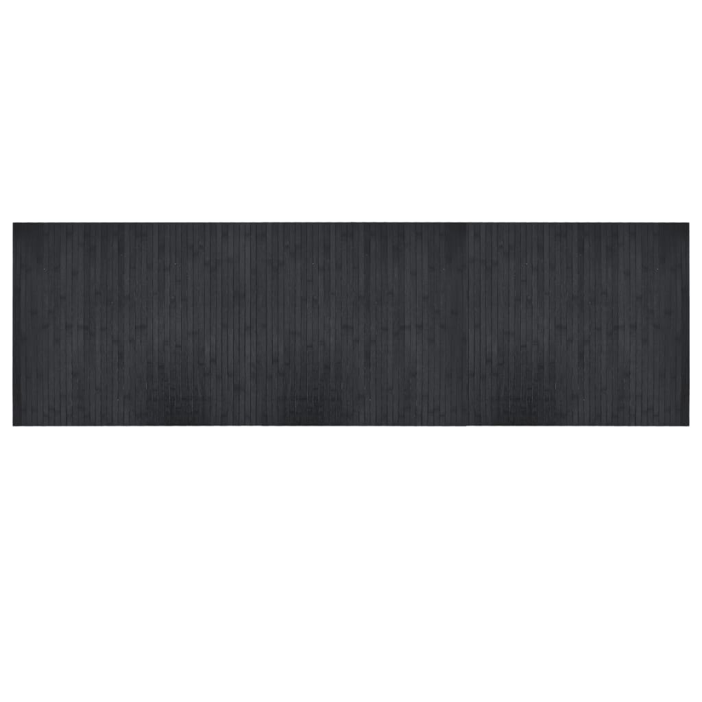 Tepih pravokutni sivi 60 x 200 cm od bambusa