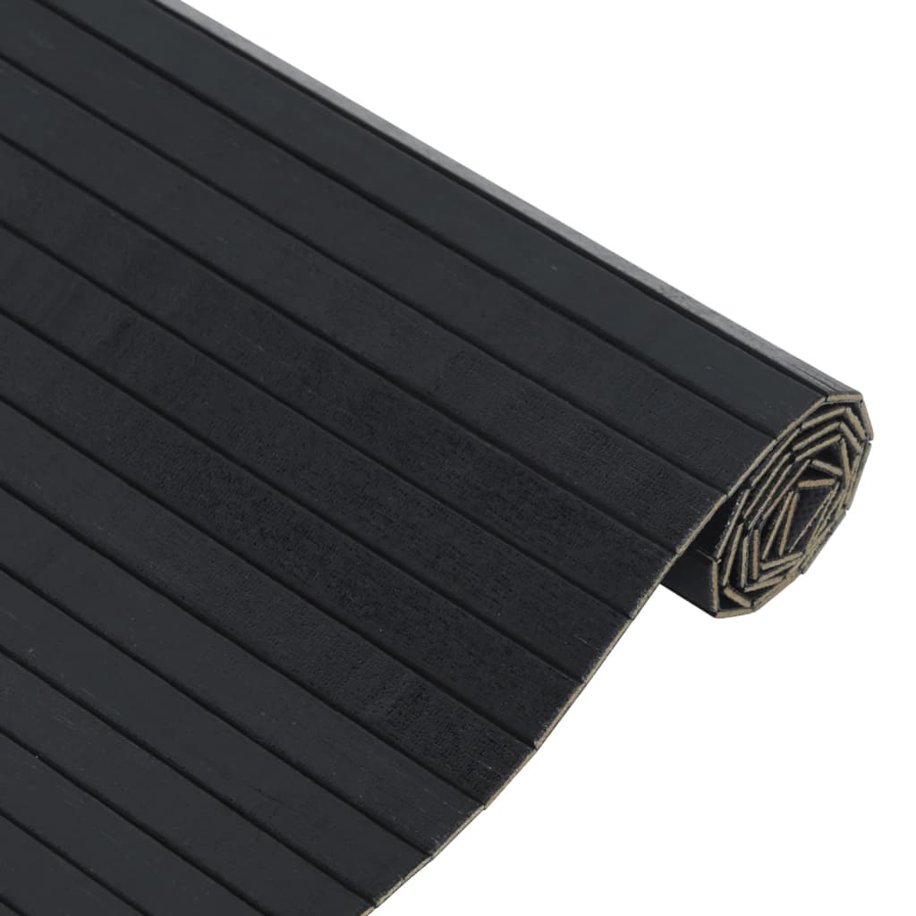 Tepih pravokutni crni 60 x 400 cm od bambusa