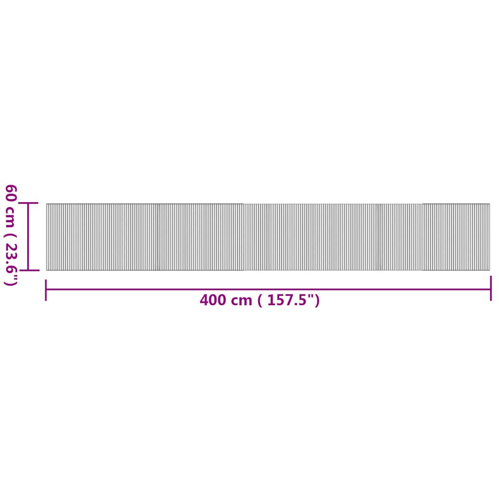 Tepih pravokutni prirodni 60 x 400 cm od bambusa