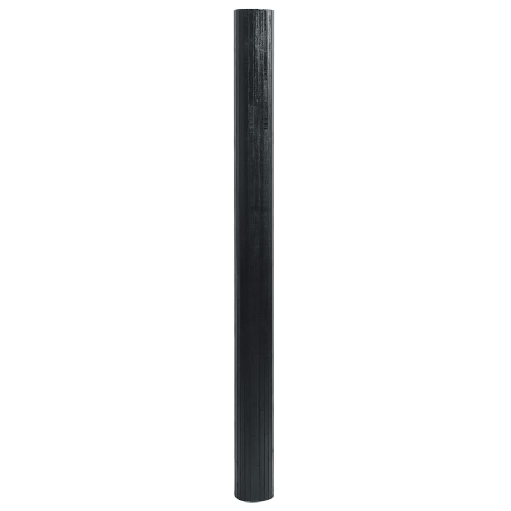 Tepih pravokutni crni 60 x 500 cm od bambusa