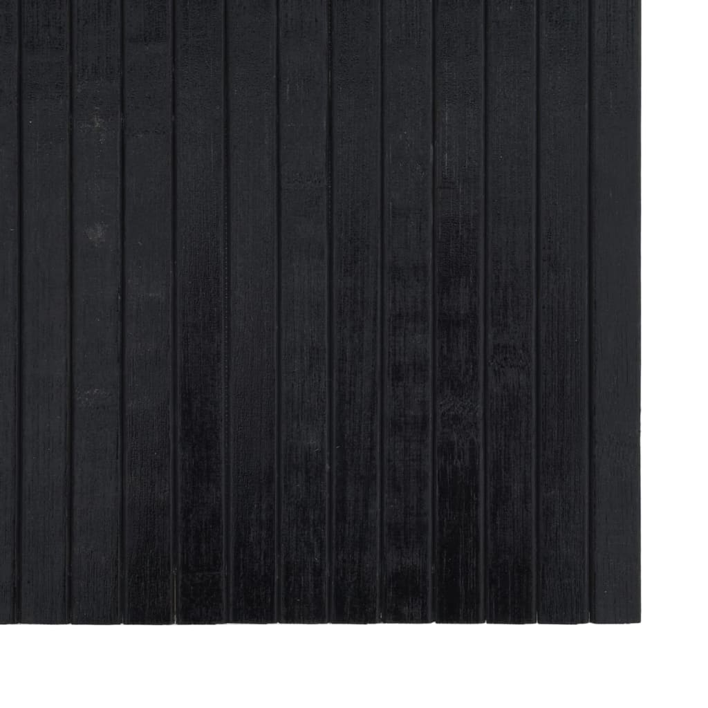 Tepih pravokutni crni 60 x 500 cm od bambusa